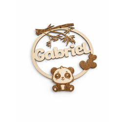 Décoration murale PANDA personnalisée – Prénom de l’enfant