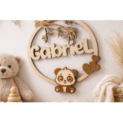 Décoration murale PANDA personnalisée – Prénom de l’enfant