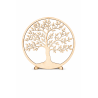 Arbre de vie personnalisé avec fleur de vie – Décoration murale en bois – Arbre de vie famille