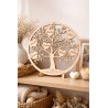 Arbre de vie personnalisé avec fleur de vie – Décoration murale en bois – Arbre de vie famille