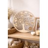 Arbre de vie personnalisé avec fleur de vie – Décoration murale en bois – Arbre de vie famille