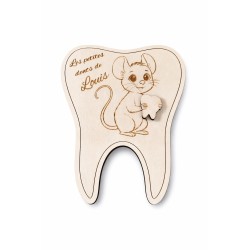 Boîte à dents de lait personnalisée en bois – Souvenir enfant