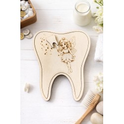 Boîte à dents de lait personnalisée en bois – Souvenir enfant