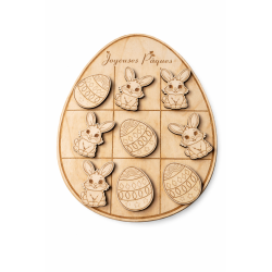 Morpion en bois artisanal – Jeu enfant à colorier | Les Gravures de l’Aven