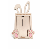 Cadre photo personnalisé enfant – Ma première chasse aux œufs | Lapin en bois souvenir de Pâques