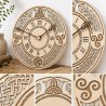 Horloge Celtique en Bois Gravée – Décoration Murale Bretonne | Les Gravures de l'Avenr