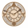 Horloge Celtique en Bois Gravée – Décoration Murale Bretonne | Les Gravures de l'Avenr