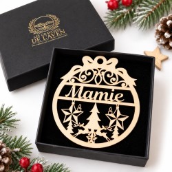 Ornement de Noël personnalisé en bois – Magie de Noël | Les Gravures de l’Aven