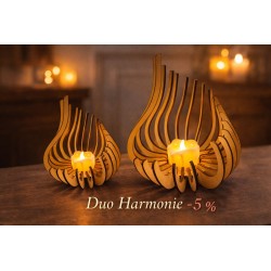 Danse de Lumière - Photophore en bois – Collection Spirale