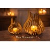 Danse de Lumière - Photophore en bois – Collection Spirale