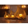 Danse de Lumière - Photophore en bois – Collection Spirale
