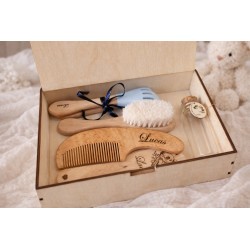 Peigne Bébé Personnalisé en Bois – Prénom Gravé – Cadeau Naissance