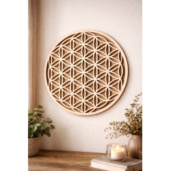 Fleur de vie en bois – décoration murale
