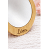 Miroir bébé personnalisé ourson | Cadeau naissance bois