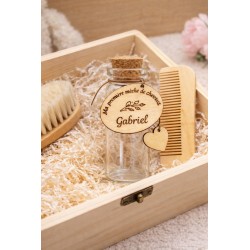 Fiole première mèche personnalisée | Souvenir naissance bébé