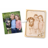 Portrait gravé personnalisé sur bois – à partir de votre photo
