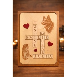 Tableau mots croisés personnalisé – Famille & animaux