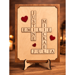 Tableau mots croisés personnalisé – Famille & animaux