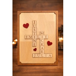 Tableau mots croisés personnalisé – Famille & animaux