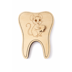 Boîte à dents de lait personnalisée en bois – Souvenir enfant