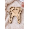 Boîte à dents de lait personnalisée en bois – Souvenir enfant