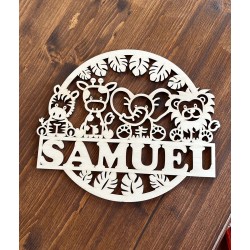 Décoration murale JUNGLE personnalisée – Prénom de l’enfant