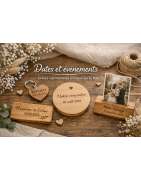 Dates et événements gravés – Personnalisation sur bois | Les Gravures de l’Aven