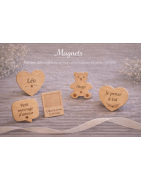 Magnets en bois personnalisés – Décorations artisanales | Les Gravures de l’Aven