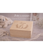 Boîte à souvenirs en bois personnalisée – Souvenirs précieux | Les Gravures de l’Aven